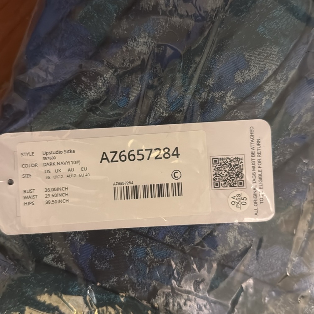 Azazie Navy Floral Maxi Dress - Picture 3 of 5